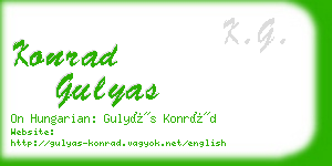 konrad gulyas business card